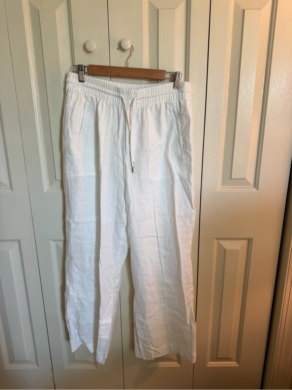 Women’s Athleta White Linen Drawstring Pants